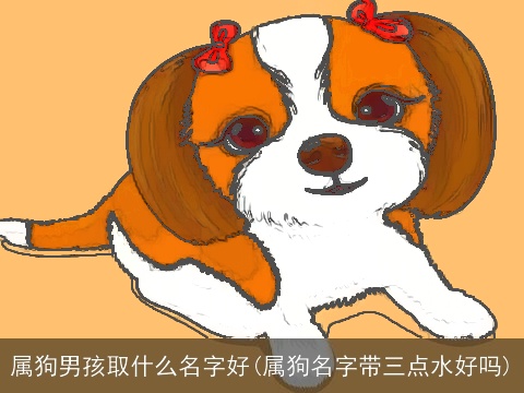 属狗男孩取什么名字好(属狗名字带三点水好吗)