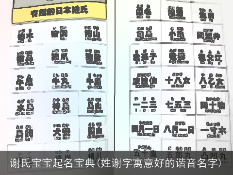 谢氏宝宝起名宝典(姓谢字寓意好的谐音名字)