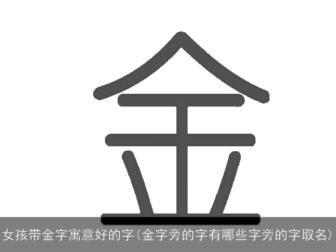 女孩带金字寓意好的字(金字旁的字有哪些字旁的字取名)