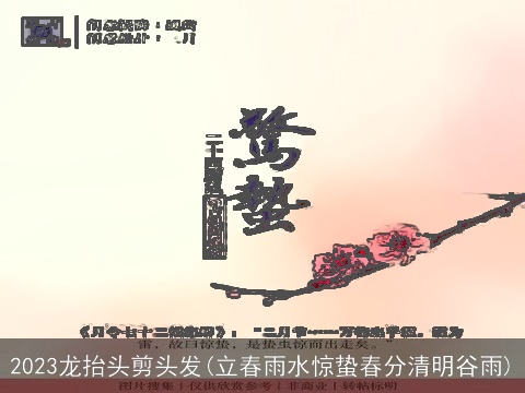 2023龙抬头剪头发(立春雨水惊蛰春分清明谷雨)