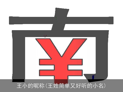 王小的昵称(王姓简单又好听的小名)
