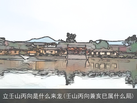 立壬山丙向是什么来龙(壬山丙向兼亥巳属什么局)