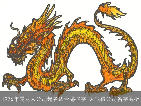1976年属龙人公司起名适合哪些字 大气得公司名字解析