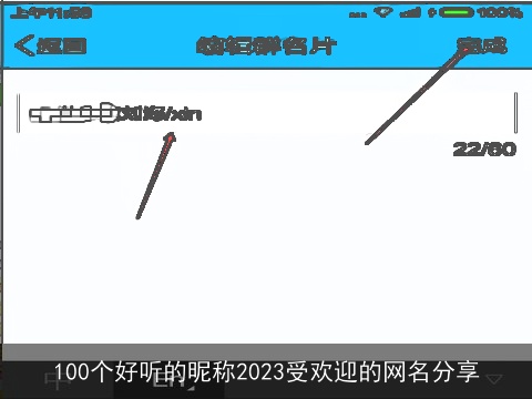 100个好听的昵称2023受欢迎的网名分享