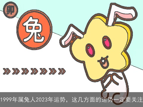 1999年属兔人2023年运势，这几方面的运势一定要关注