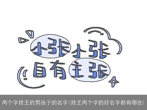 两个字姓王的男孩子的名字(姓王两个字的好名字都有哪些)