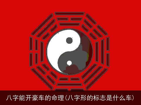八字能开豪车的命理(八字形的标志是什么车)