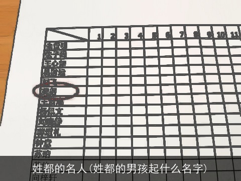 姓都的名人(姓都的男孩起什么名字)