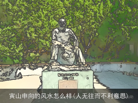 寅山申向的风水怎么样(人无往而不利意思)