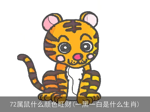 72属鼠什么颜色旺财(一黑一白是什么生肖)
