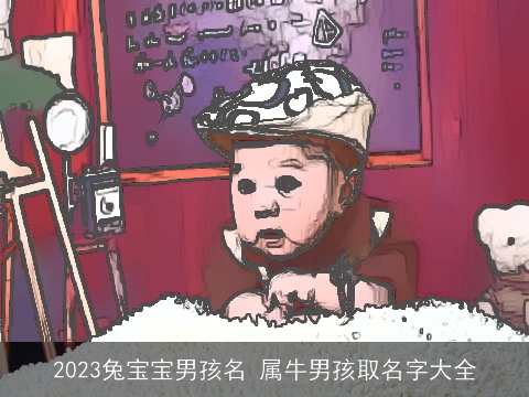 2023兔宝宝男孩名 属牛男孩取名字大全