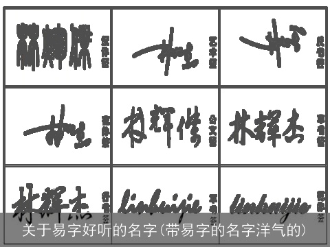 关于易字好听的名字(带易字的名字洋气的)
