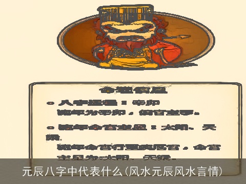 元辰八字中代表什么(风水元辰风水言情)