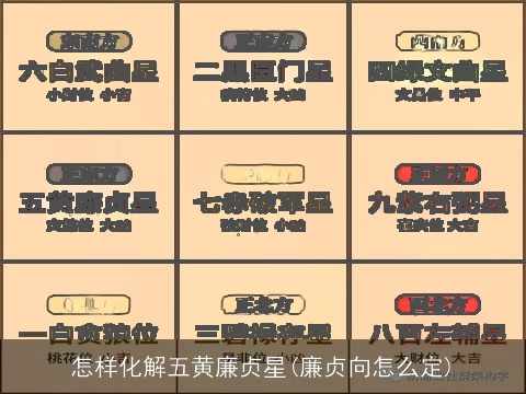 怎样化解五黄廉贞星(廉贞向怎么定)
