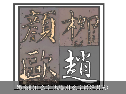 稷搭配什么字(稷配什么字最好男孩)
