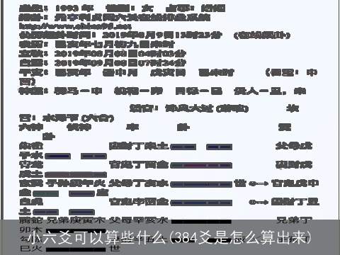小六爻可以算些什么(384爻是怎么算出来)