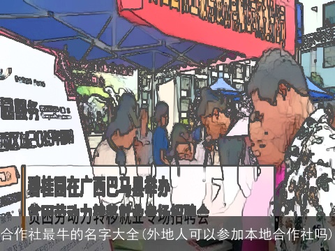 合作社最牛的名字大全(外地人可以参加本地合作社吗)