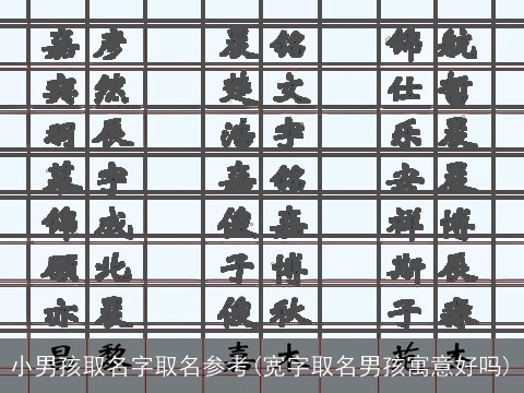 小男孩取名字取名参考(宽字取名男孩寓意好吗)