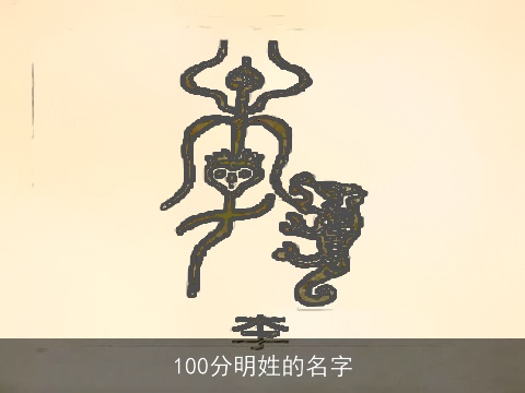 100分明姓的名字