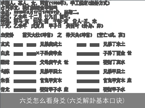 六爻怎么看身爻(六爻解卦基本口诀)