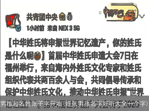 男孩起名姓张子字开始(姓张男孩名字好听大全一个字)