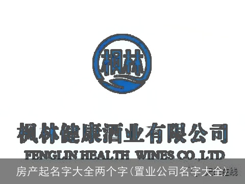 房产起名字大全两个字(置业公司名字大全)