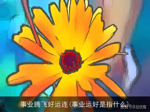 事业腾飞好运连(事业运好是指什么)