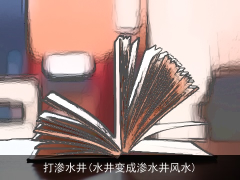 打渗水井(水井变成渗水井风水)