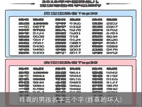 姓袁的男孩名字三个字(姓袁的坏人)