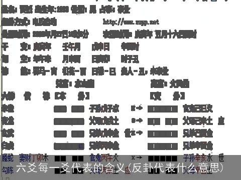 六爻每一爻代表的含义(反卦代表什么意思)