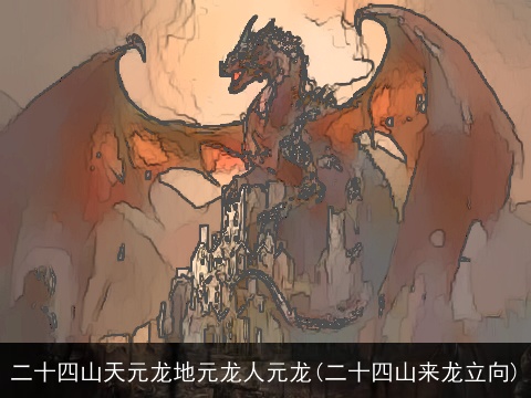 二十四山天元龙地元龙人元龙(二十四山来龙立向)