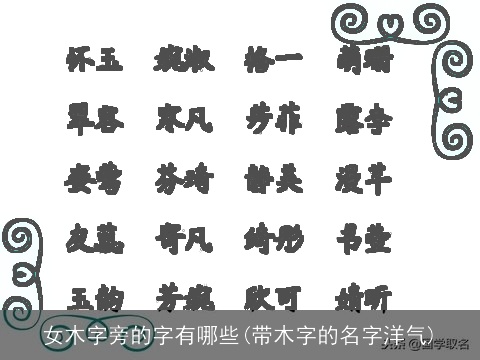 女木字旁的字有哪些(带木字的名字洋气)
