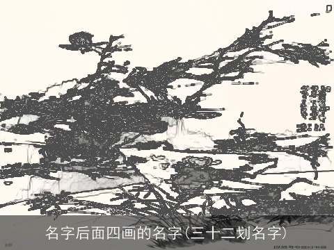 名字后面四画的名字(三十二划名字)