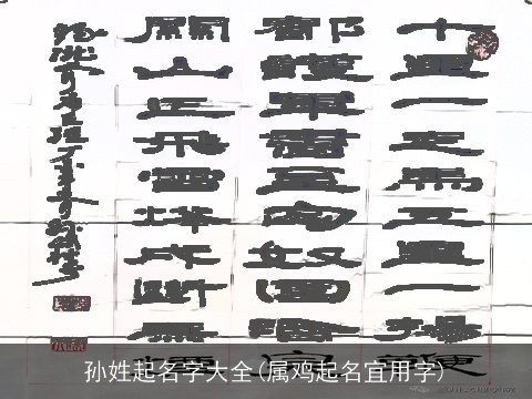 孙姓起名字大全(属鸡起名宜用字)