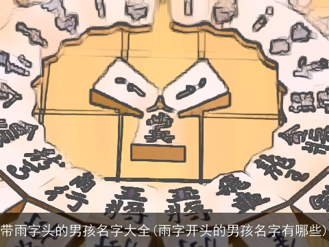 带雨字头的男孩名字大全(雨字开头的男孩名字有哪些)