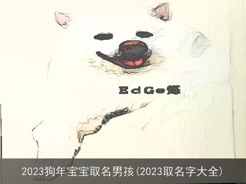 2023狗年宝宝取名男孩(2023取名字大全)