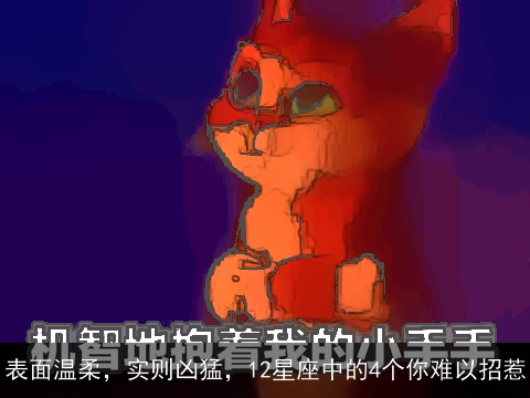 表面温柔，实则凶猛，12星座中的4个你难以招惹