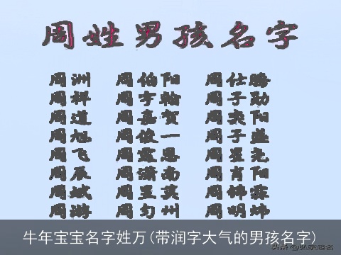 牛年宝宝名字姓万(带润字大气的男孩名字)