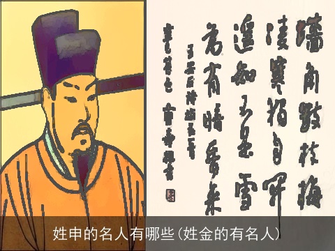姓申的名人有哪些(姓金的有名人)