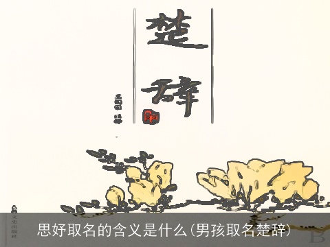 思妤取名的含义是什么(男孩取名楚辞)
