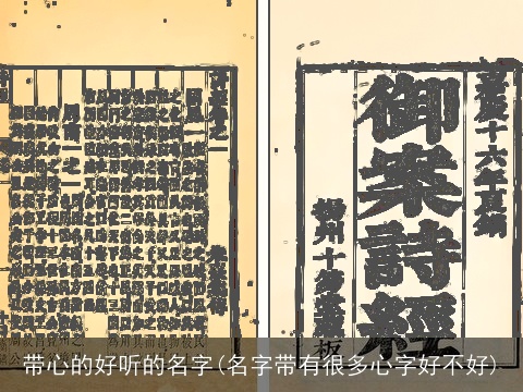 带心的好听的名字(名字带有很多心字好不好)