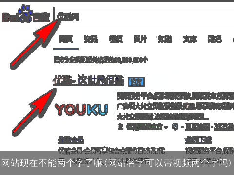 网站现在不能两个字了嘛(网站名字可以带视频两个字吗)