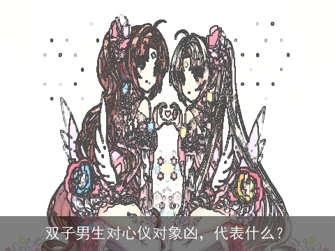 双子男生对心仪对象凶，代表什么？