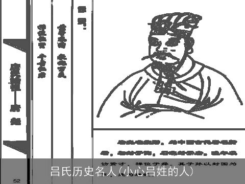 吕氏历史名人(小心吕姓的人)