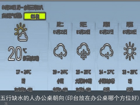 五行缺水的人办公桌朝向(印台放在办公桌哪个方位好)