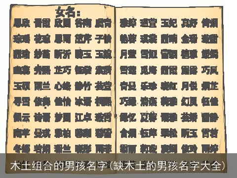 木土组合的男孩名字(缺木土的男孩名字大全)