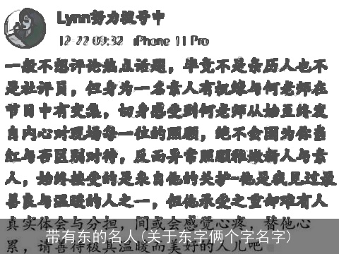 带有东的名人(关于东字俩个字名字)