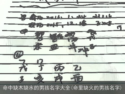 命中缺木缺水的男孩名字大全(命里缺火的男孩名字)