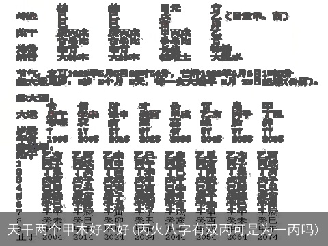 天干两个甲木好不好(丙火八字有双丙可是为一丙吗)