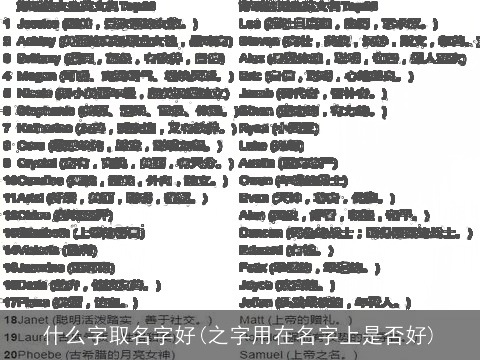 什么字取名字好(之字用在名字上是否好)
